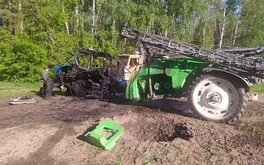 Første traktorfører i Ukraine dræbt af landmine