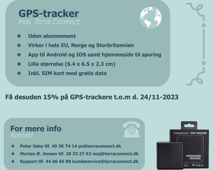 15% på GPS-trackere