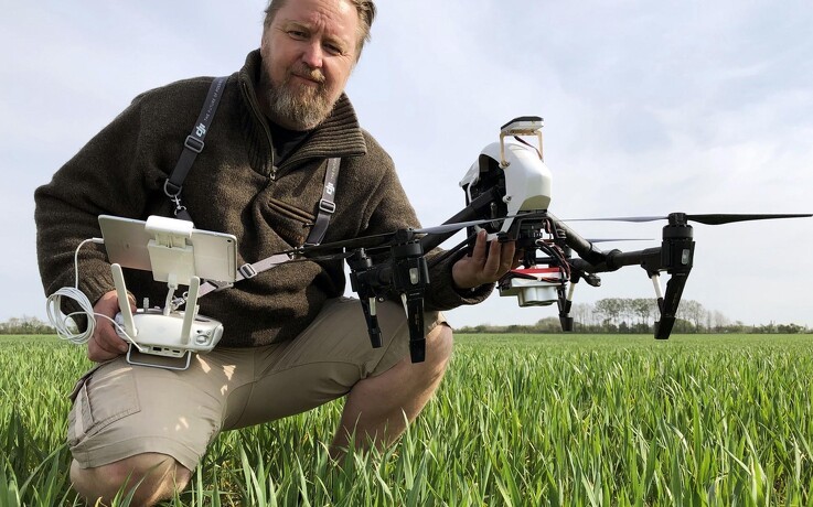 Drone leverer foto til præcisionssprøjtning