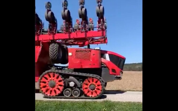 Horsch-robot er igang med majssåning